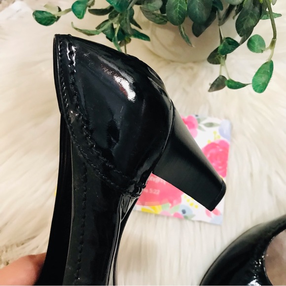 AGL Black Patent Leather Round Toe Heels Sz 39.5 - Picture 10 of 12